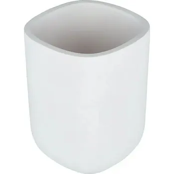 Venus Katta Kelímek na kartáčky, 102 × 80 mm, polyresin, bílá PL-4971-C-WHITEE-TM