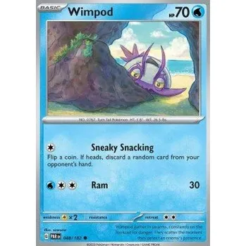 Sběratelská karetní hra Pokémon PAR 048/182 Wimpod - Paradox Rift Stav: Near Mint, Verze: NORMAL