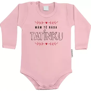 Dětské body s dlouhým rukávem Mám tě ráda tatínku