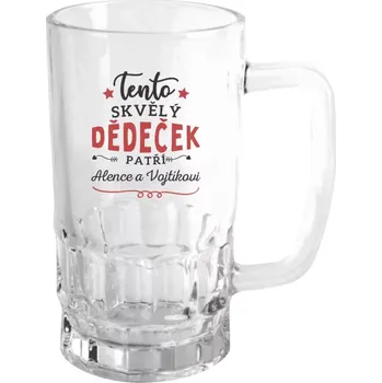 Sklenice Půllitr skleněný Tento skvělý dědeček patří