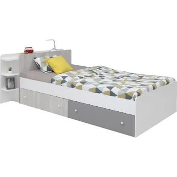 Dětský zahradní nábytek Meblar Dětská postel Como CM13, bílý lesk/dub Wilton bílý/šedá Zvolte možnost matrace: Bez matrace