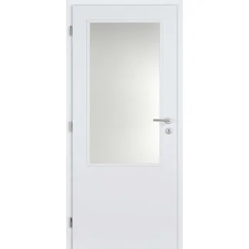Interiérové dveře Doornite Basic Interiérové dveře 2/3 sklo, 60 L, 646 × 1983 mm, lakované, levé, bílé, prosklené C1HMF2.60L1