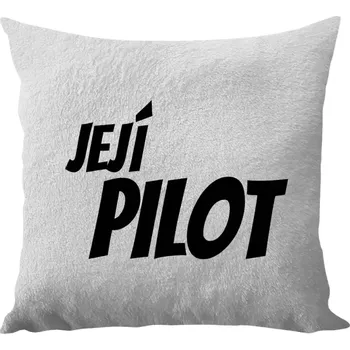 Polštář Polštář bílý 40x40 cm - dlouhý chlup Její pilot