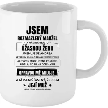 Hrnek pro manžela - Rozmazlený manžel - bílý 330 ml