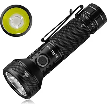 Svítilna Nabíjecí svítilna Sofirn IF22A černá s funkcí powerbanky, 2100 lumenů, bez akumulátoru (kompaktní svítilna s úzkým kuželem světla a dosvitem až 697 metrů)