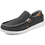 Nazouvací plátěné boty pánské džínové loafers Barva: Černá, Velikost: 47