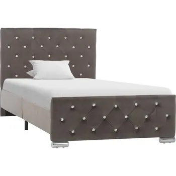 Postel vidaXL Rám postele samet 90 x 200 cm [286823] Barva: Šedá