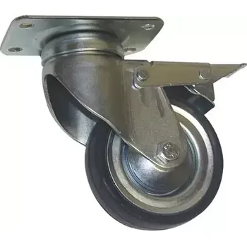 Nábytkové kování Kolečko otočné s brzdou 85 mm / 40 kg nosnost