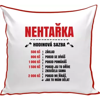 Polštář Polštář barevný 32x32 cm Hodinová sazba - nehtařka