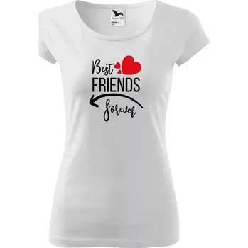 Dámské tričko Dámské tričko Malfini Pure Best friends forever srdce #2