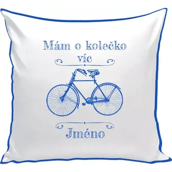 Polštář Polštář barevný 32x32 cm Mám o kolečko víc se jménem