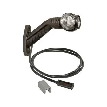 Přídavný světlomet Poziční světlo - tykadlo LED 24V, Superpoint III, čiré, oranžové, černé, kabel 1,25m, šikmé, dlouhé, pravé 13248