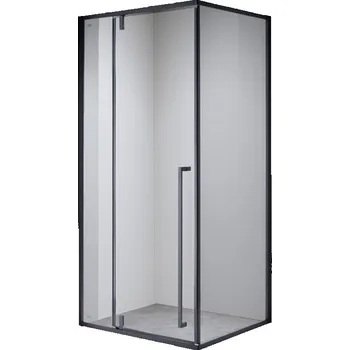 BPS-koupelny Obdélníkový sprchový kout HYD-OK12BS 110x80 černá/transparent - bez vaničky