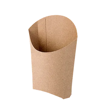 Dóza na potraviny EcoPack Papírová kapsa EKO na hranolky 105x80x110 mm kraft ideal pack® bal/50 ks Balení: 50