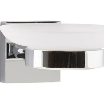 Mýdlenka EBS Urban Square Skleněná mýdlenka, chrom