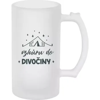 Sklenice Půllitr skleněný matný Vzhůru do divočiny