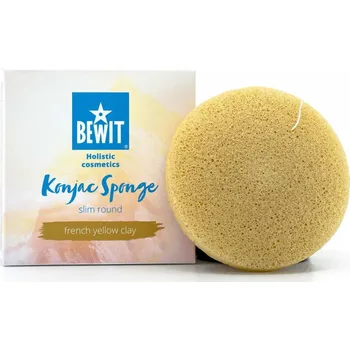 Pleťová maska BEWIT Konjaková houbička francouzský žlutý jíl - Body Sponge