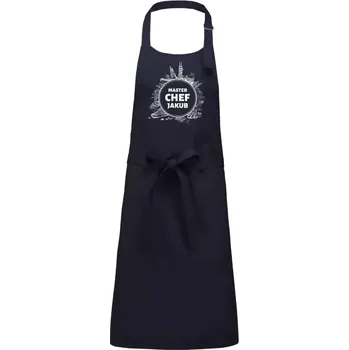 Kuchyňská zástěra Zástěra Kariban Classic Master Chef se jménem, jídlo