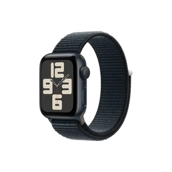 Chytré hodinky Apple Watch SE 2023 GPS 44mm s provlékacím řemínkem Barva: Půlnočně modrá