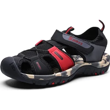 Dámské sandále Vícebarevné sandály pánské trekové letní boty s pásky Barva: Červená, Velikost: 41