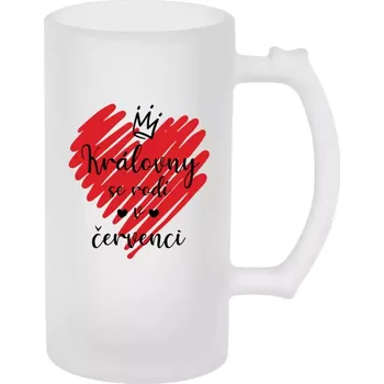 Sklenice Půllitr pro kamarádky - Královny se rodí ... - matný