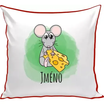 Polštář Polštář barevný 32x32 cm Myška