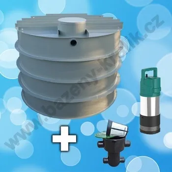 nádrž BAZENY KRALIK s.r.o. Akumulační retenční nádrž 3v1 3m3 samonosná vystrojená DPH: 12% (pro koncového zákazníka)