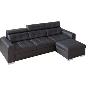 Sedací souprava Rozkládací rohová sedačka IRMA II černá