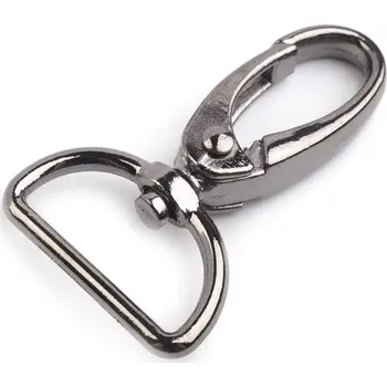 Karabina 25mm černý nikl (pratelný nemagnetický kov)