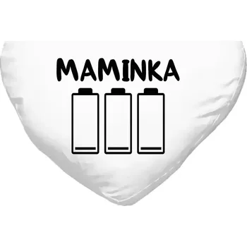 Polštář Polštář srdce 40x35 cm Maminka - vybité baterie