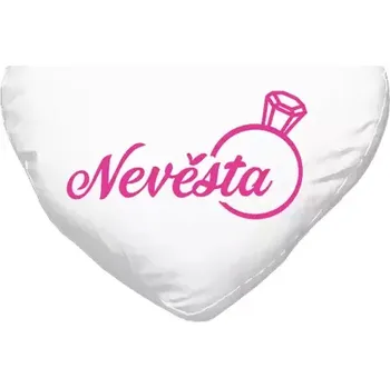 Polštář Polštář srdce 40x35 cm Nevěsta s prstenem
