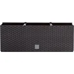 Prosperplast Rato case Samozavlažovací truhlík, plast, umbra, 51,4 × 19,2 × 18,6 cm 1962644OU