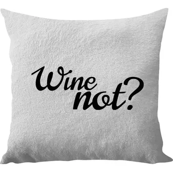 Polštář Polštář bílý 40x40 cm - dlouhý chlup Wine not?