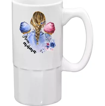 Sklenice Půllitr pro maminku - Jsem máma - chlapeček a holčička - 500 ml