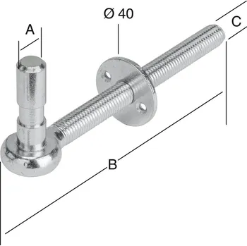 pant Stabilit Brankový závěs, 12 × 115 mm, pozinkováno 000071013Z