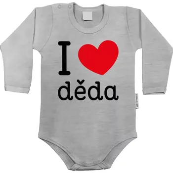 Kojenecký body Dětské body s dlouhým rukávem I love děda