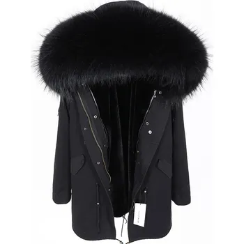Dámská parka Voděodolná zimní parka s pravým kožíškem z lišky Velikost: L, Barva (Varianta): D13-3