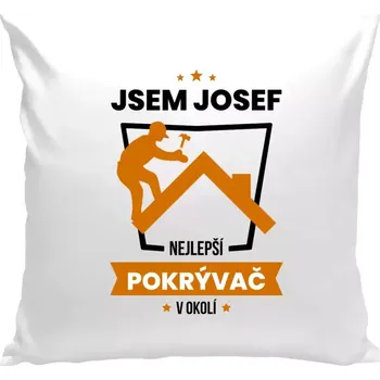 Polštář Polštář bílý 40x40 cm Nejlepší v okolí - pokrývač