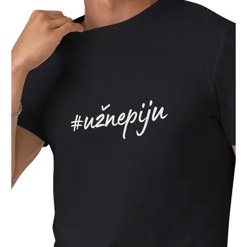 Pánské triko černé - Užnepiju 4XL