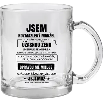 Hrnek 330 ml - skleněný Rozmazlený manžel