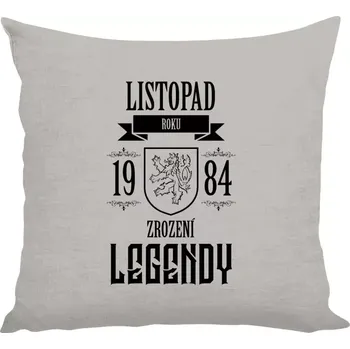 Polštář Polštář lněný 40x40 cm Zrození legendy