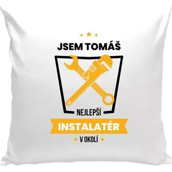 Polštář Polštář bílý 40x40 cm Nejlepší v okolí - instalatér