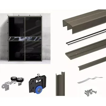 Nábytkové kování MARS Sada pro posuvné dveře, 3050 mm, bronzová&nbsp;213-504