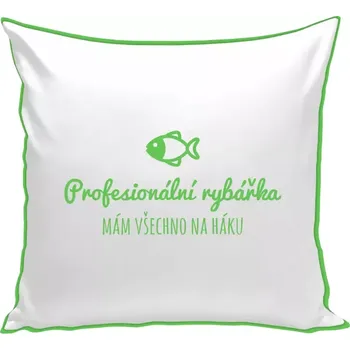 Polštář Polštář barevný 32x32 cm Profesionální rybářka