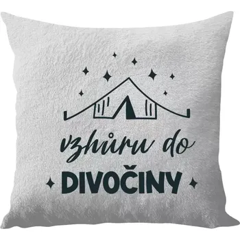 Polštář Polštář bílý 40x40 cm - dlouhý chlup Vzhůru do divočiny
