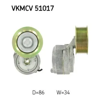 Rozvod motoru Napínací kladka pro MERCEDES Axor, Econic, Citaro, Intouro, Setra, Tourismo, Travego / SETRA 400 (2001-) - SKF 19990