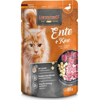 Krmivo pro kočku Leonardo kachna a sýr 32 × 85 g