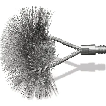 Drátěný kartáč Lessmann 529311 | Kartáč na topné kotle s vnějším závitem 80x150 / ohnuté, W 1/2