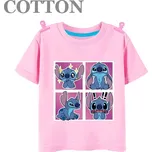 Lilo & Stitch Dětské růžové triko s potiskem na motivy oblíbené pohádky "Lilo a Stitch" Barva: růžová 2023100804, Velikost: 110