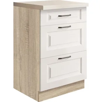 Kuchyňská skříňka Fadome Dolní kuchyňská skříňka se šuplíky Smart 9D-50 Zvolte kování: Basic GTV, Zvolte korpus: Borovice andersen